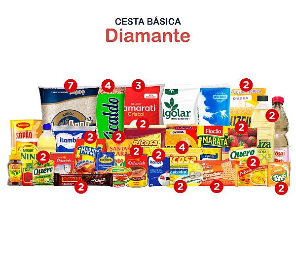 Cesta Básica Diamante- 60 volumes