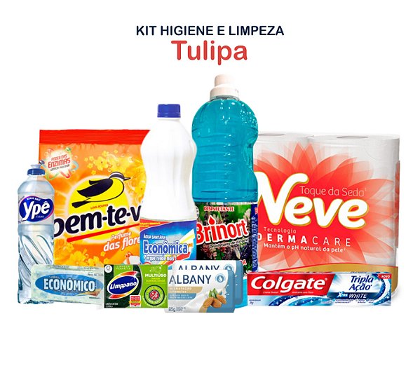 Kit de Higiene e limpeza Tulipa-  10 volumes