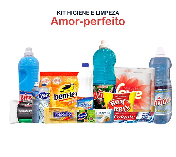Kit de Higiene e Limpeza Amor-perfeito- 17 volumes