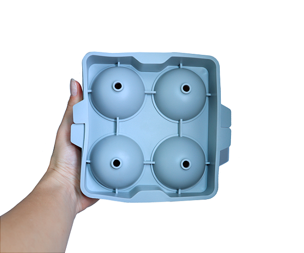 Forma de Gelo Esférica com 4 Cavidades - Silicone Grande