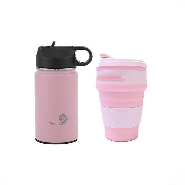 Kit Garrafa Térmica Kids 350ml + Copo de Silicone 350ml