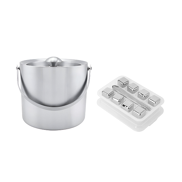 Balde de Gelo Polar Mini 3L + 8 cubos de gelo de inox