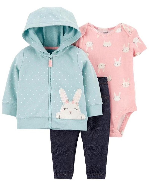 Trio de inverno Carters coelhinha