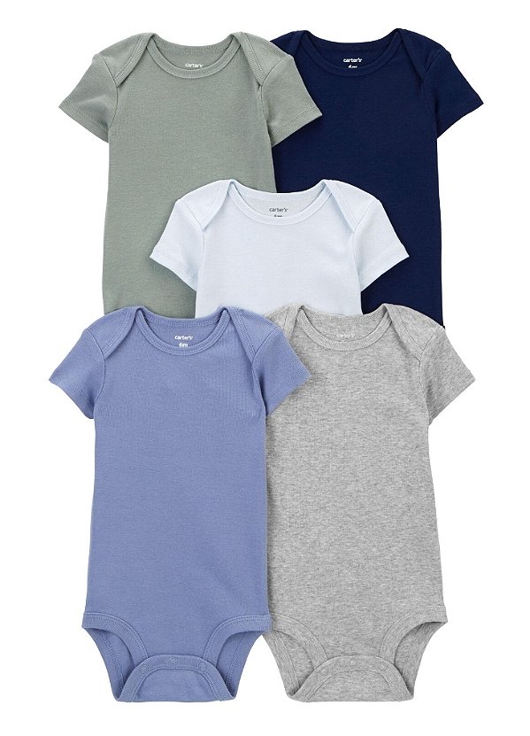 Kit body Carter's Cores lisas