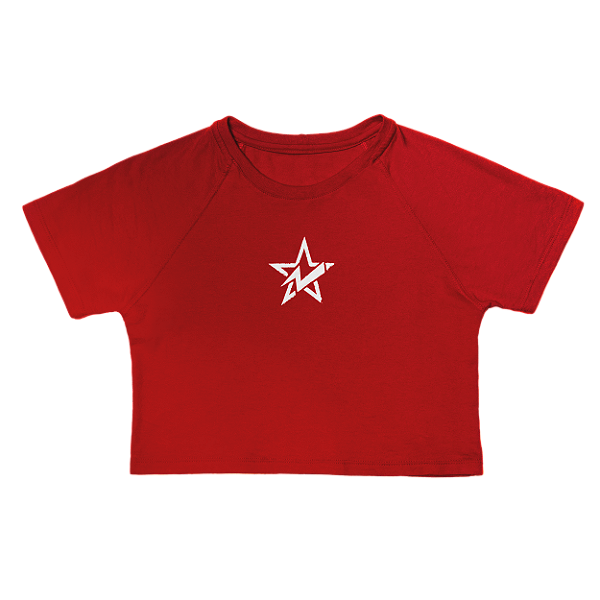 04. Cropped Manga Curta SOLAR RED- CoST4R