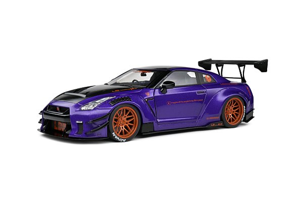 Nissan GT-R (R35) Liberty Walk 2.0 PurpleZilla 2022 1:18 Solido