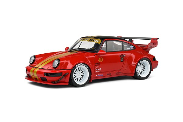 Porsche 911 Rauh-welt Begriff (964 Turbo) 1993 Red Sakura 1:18 Solido