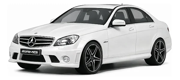 Miniatura Mercedes Benz C63 Amg 2007 Branco 1:18 Gt Spirit