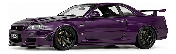 Nissan Skyline (R34) GT-R Z Tune 1999 Midnight Purple 1:18 Solido
