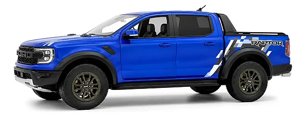 Ford Ranger Raptor 2024 Azul 1:18 Solido