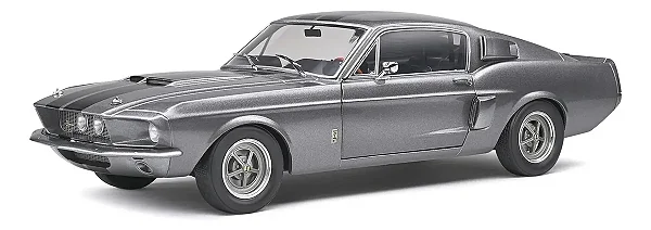Mustang Shelby Gt500 Fastback 1967 Cinza 1:18 Solido