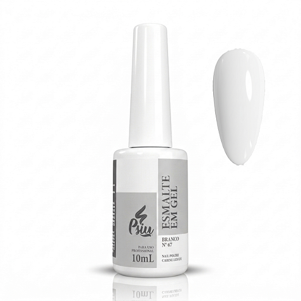Psiu - Esmalte em Gel Led/UV N° 67 Branco 10ml