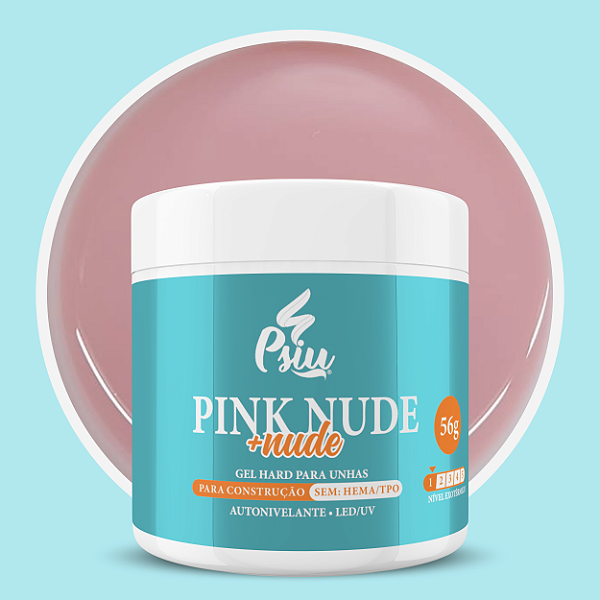 Psiu - Gel Hard Pink Nude + Nude 56g