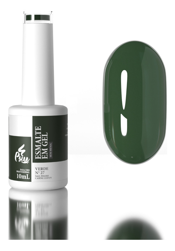 Psiu - Esmalte em Gel Led/UV N° 27 Verde 10ml