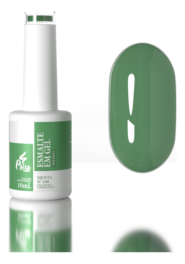 Psiu - Esmalte em Gel Led/UV N° 146 Menta 10ml