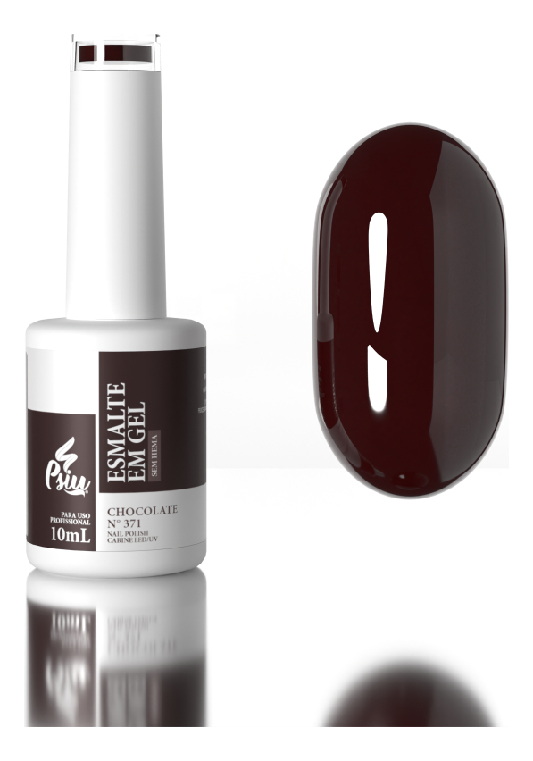 Psiu - Esmalte em Gel Led/UV N° 371 Chocolate 10ml
