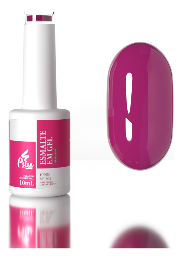Psiu - Esmalte em Gel Led/UV N° 204 Pink 10ml