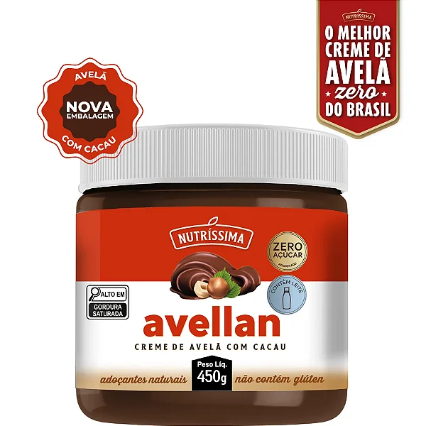 CREME DE AVELÃ COM CACAU  - 450GR