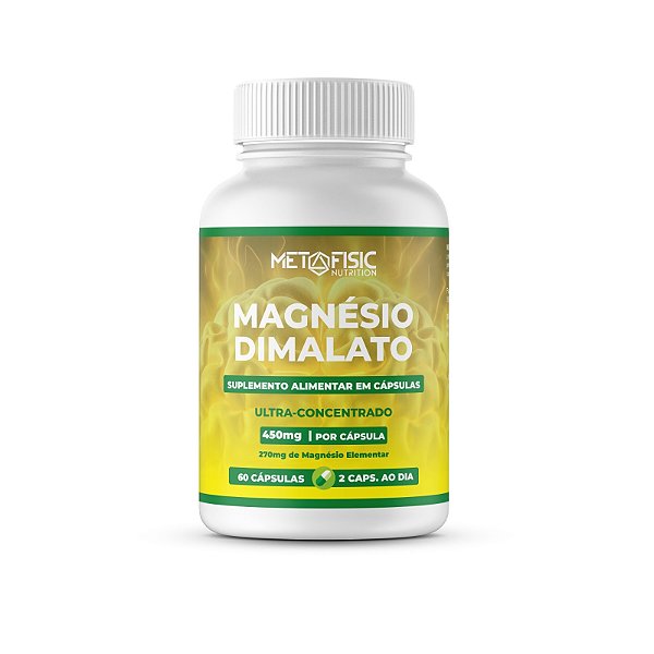 MAGNÉSIO DIMALATO 60 CÁPSULAS - METAFISIC