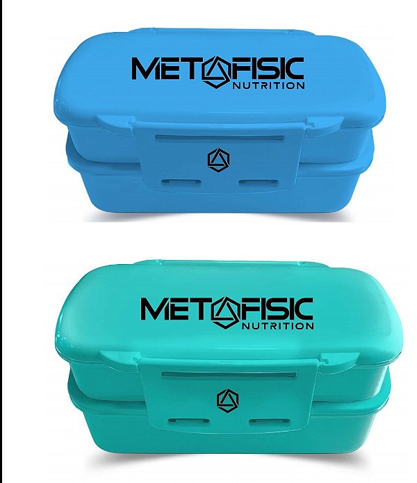 MARMITEIRA 2 COMPARTIMENTOS + TALHERES - METAFISIC NUTRITION