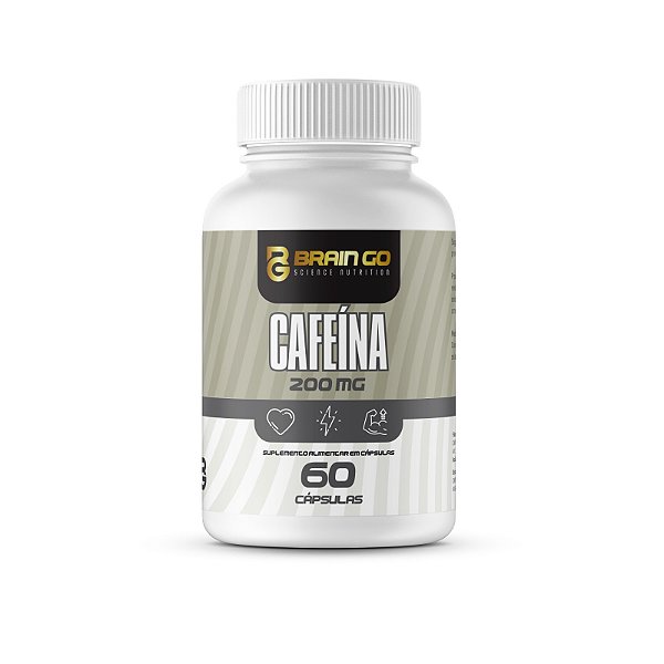 CAFEÍNA 200MG -  60 CÁPSULAS - BRAIN GO