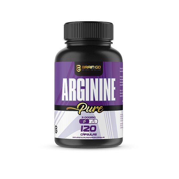 ARGININE PURE 3.000MG 120 CAPS - BRAIN GO