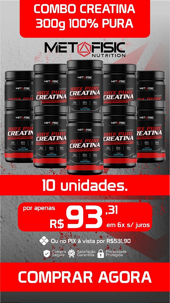 COMBO CREATINA 300G - 100% PURA