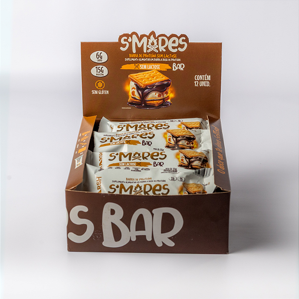 S'MORES SEM LACTOSE 55GR - DISPLAY C/ 12 BARRAS