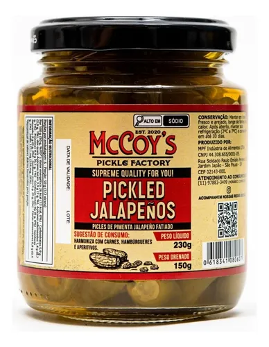 PICKLED JALAPENOS 230GR - PIMENTA JALAPENO