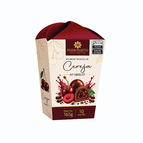 CAIXA BOMBOM TRUFADO CEREJA AO MERLOT 165G