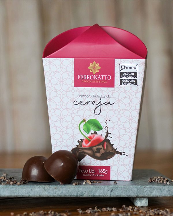 CAIXA BOMBOM TRUFADO CEREJA 165G