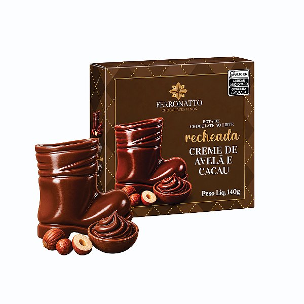 BOTA RECHEADA CREME DE AVELÃ COM CACAU 140g