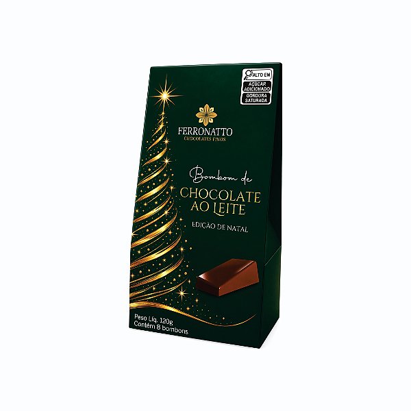 CAIXA DE BOMBONS CHOCOLATE AO LEITE EDIÇÃO NATAL 120G