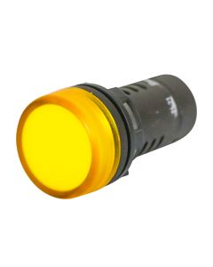 Sinaleiro visual amarelo 24v 22mm