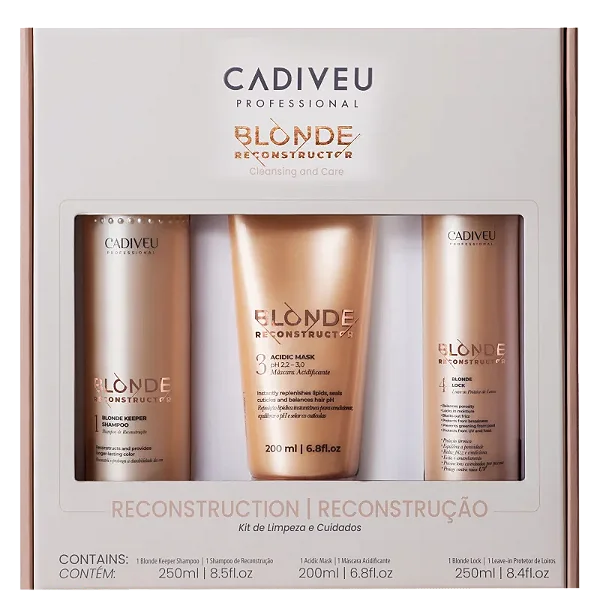 Kit Cadiveu Professional Blonde Reconstructor Home Care (3 Produtos)