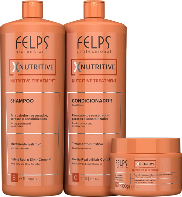 Kit Felps Professional XNutritive Trio Salon (3 Produtos)