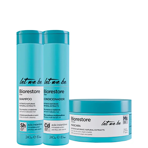 Kit Biorestore Hidratação - Shampoo, Condicionador e Máscara 250ml