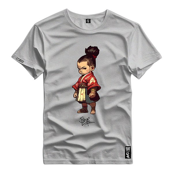 Camiseta Premium Estampa Menina Samurai - 2641