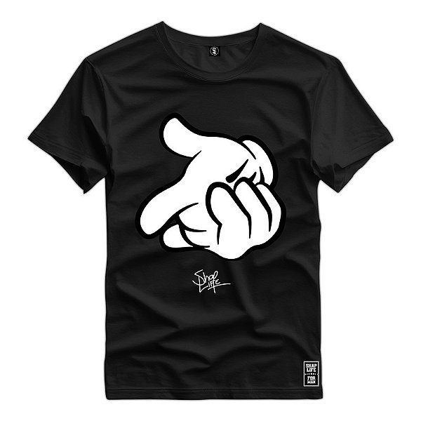Camiseta Premium Estampa Mãos Mickey - 2777