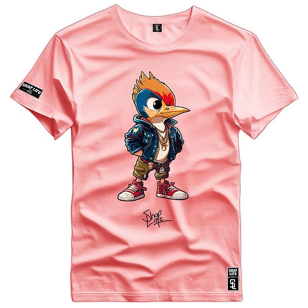 Camiseta Premium Estampa Pássaro - 2592