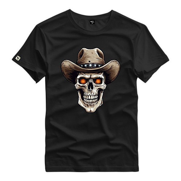 Camiseta Estampa Cowboy Caveira - 62