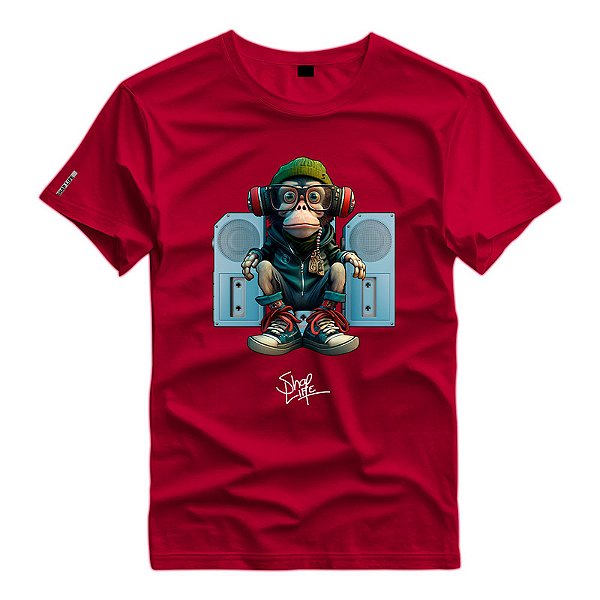 Camiseta Premium Estampa Macaco - 2219