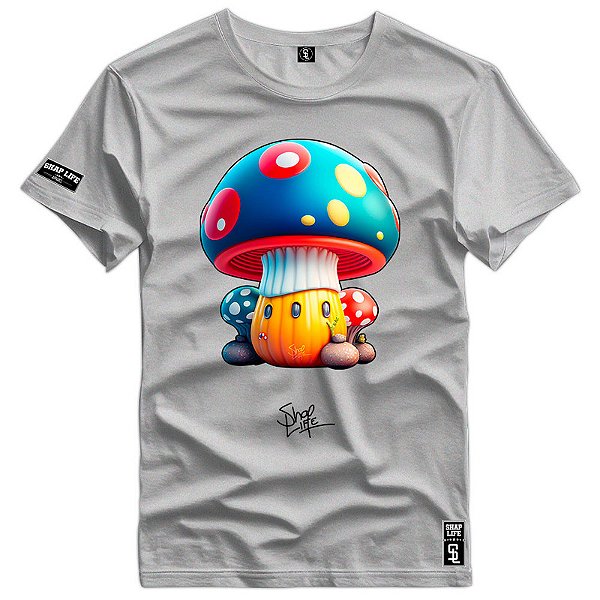 Camiseta Premium Estampa Cogumelo - 2248