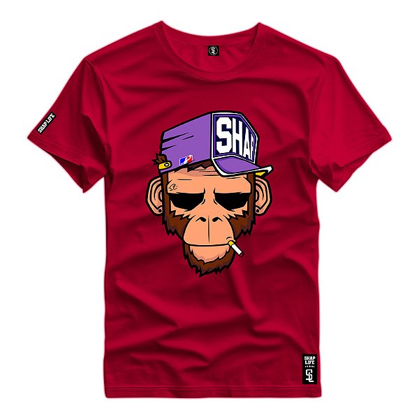 Camiseta Premium Estampa Monkey Gangster - 3192