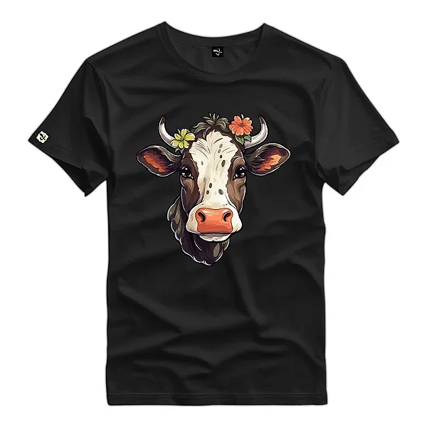 Camiseta Estampada Cara de Boi Country - 115