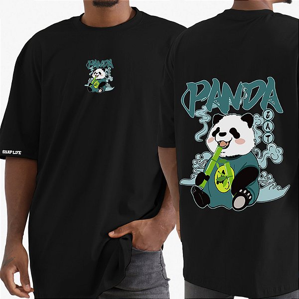 Camiseta Estampa Oversized Panda Bamboo - 3338