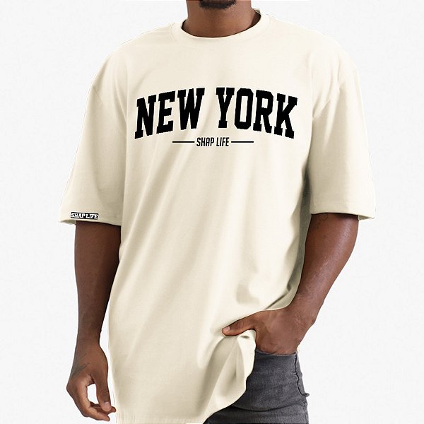 Camiseta Estampa Oversized New York - 3348