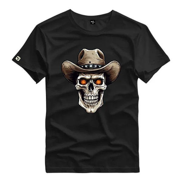 Camiseta Estampa Cowboy Caveira - 62