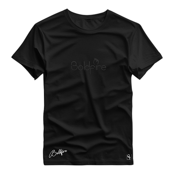 Camiseta Boldfire Estampa Logo Cinza Degradê - 06BF