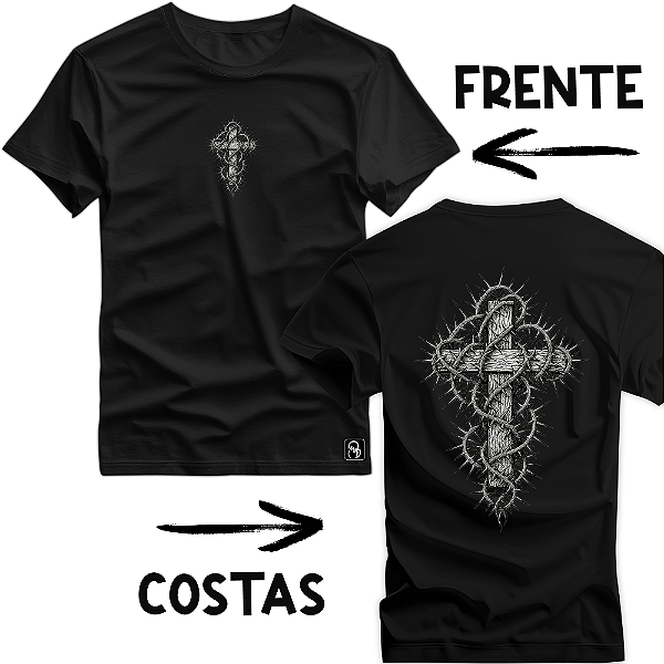 Camiseta Boldfire Cruz Espinhos Frente Costas - 3737